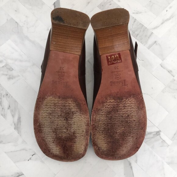 THINK! Mary Jane Leather Heels Size EU=38/ US=7 - Picture 7 of 8